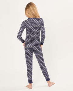Kid’s Pima Snug Fit Pajama Set in Festival of Lights