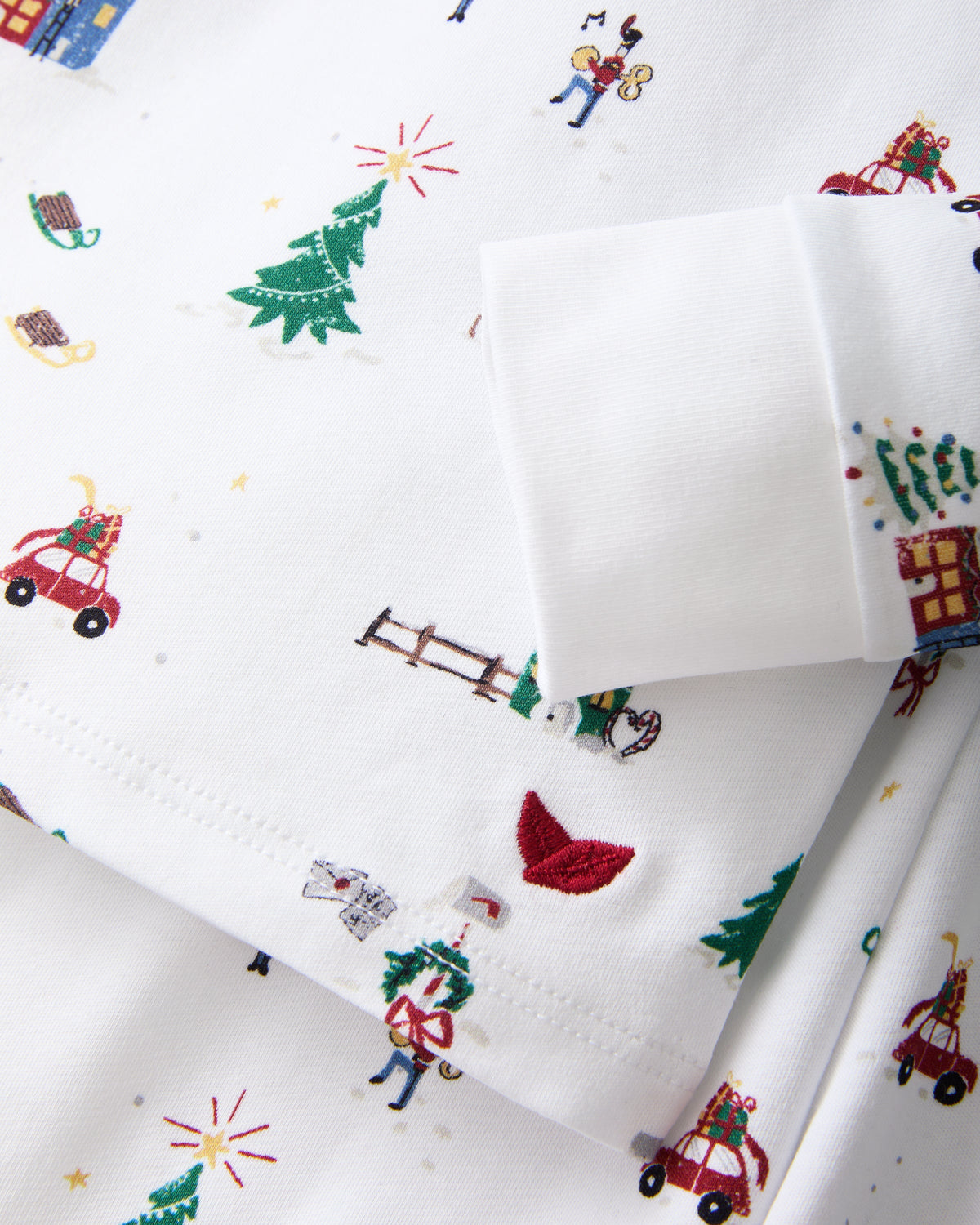 Kid’s Pima Snug Fit Pajama Set in Holiday Town