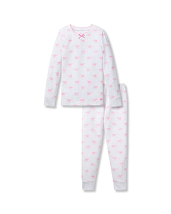 Kid’s Pima Snug Fit Pajama Set in Blushing Bows