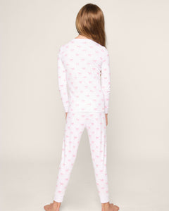 Kid’s Pima Snug Fit Pajama Set in Blushing Bows