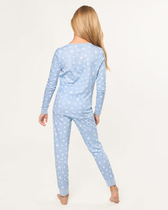Kid’s Pima Snug Fit Pajama Set in Periwinkle Wonderland