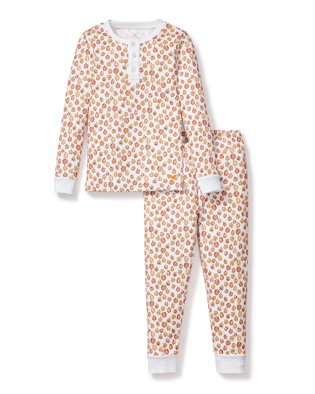 Kid’s Pima Snug Fit Pajama Set in Pumpkin Patch
