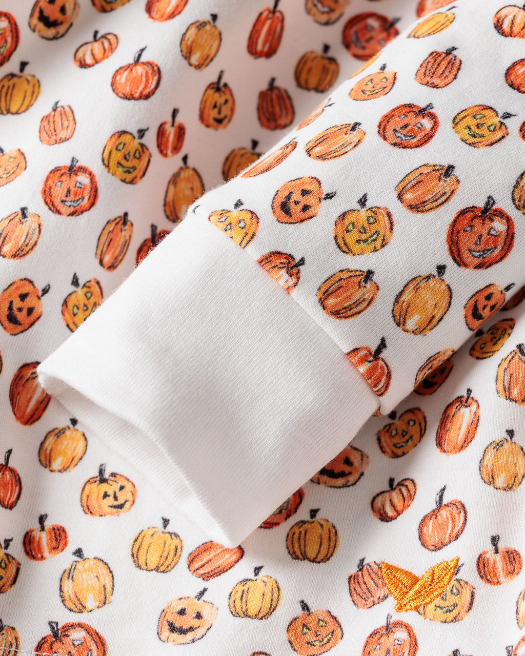 Kid’s Pima Snug Fit Pajama Set in Pumpkin Patch