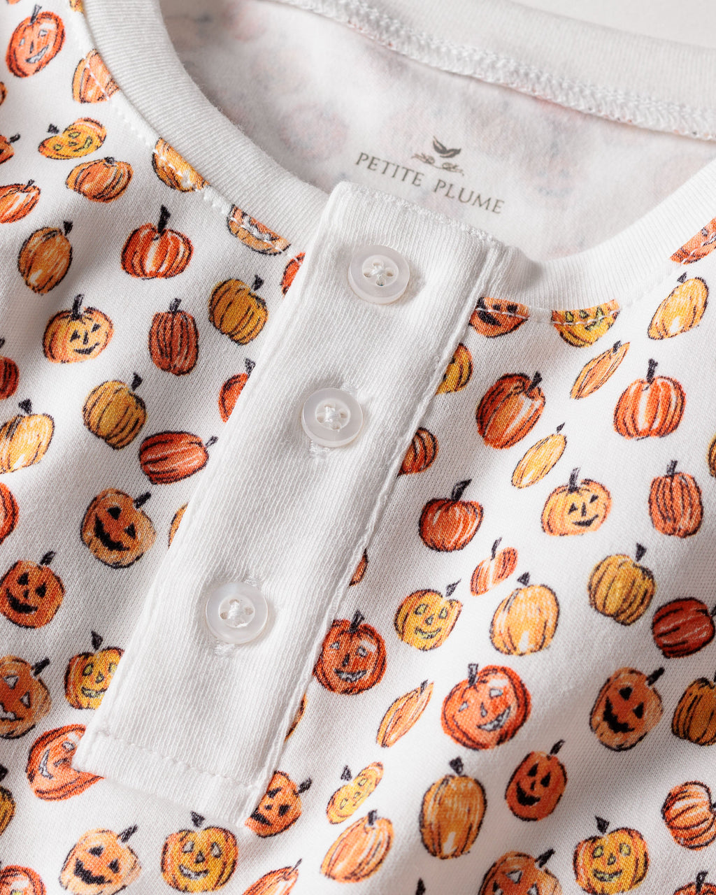 Kid’s Pima Snug Fit Pajama Set in Pumpkin Patch