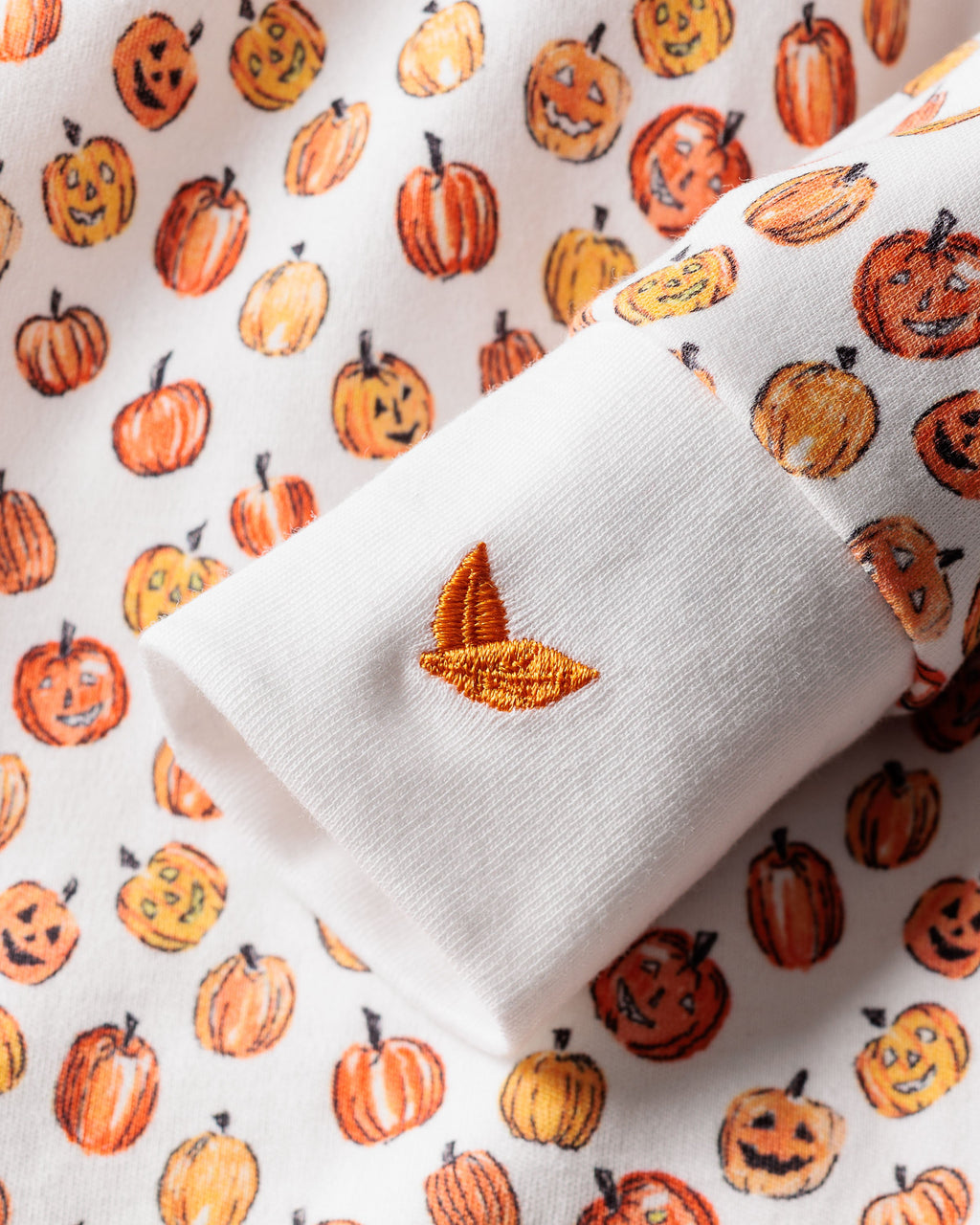 Baby’s Pima Romper in Pumpkin Patch