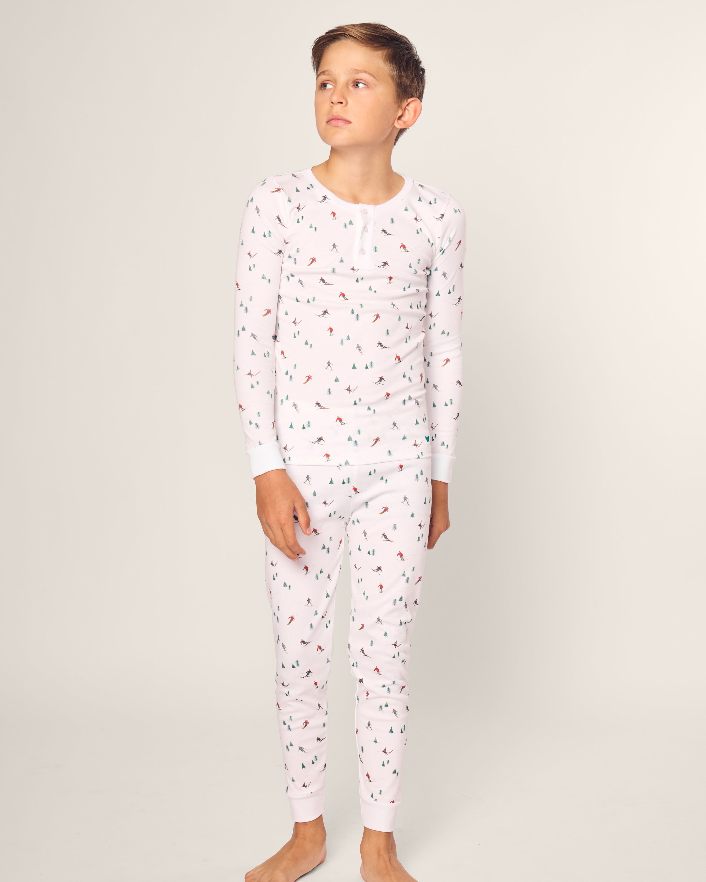 Kid’s Pima Snug Fit Pajama Set in Après Ski
