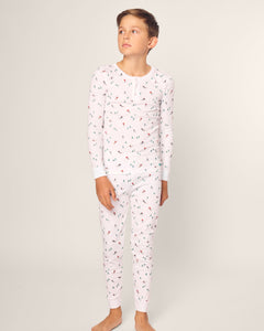 Kid’s Pima Snug Fit Pajama Set in Après Ski