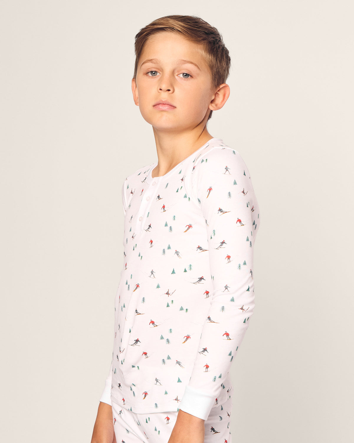 Kid’s Pima Snug Fit Pajama Set in Après Ski
