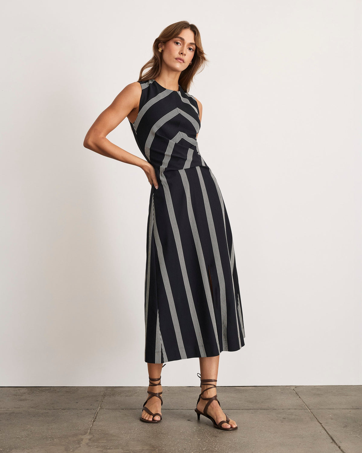 Theo Dress in Black & Cream