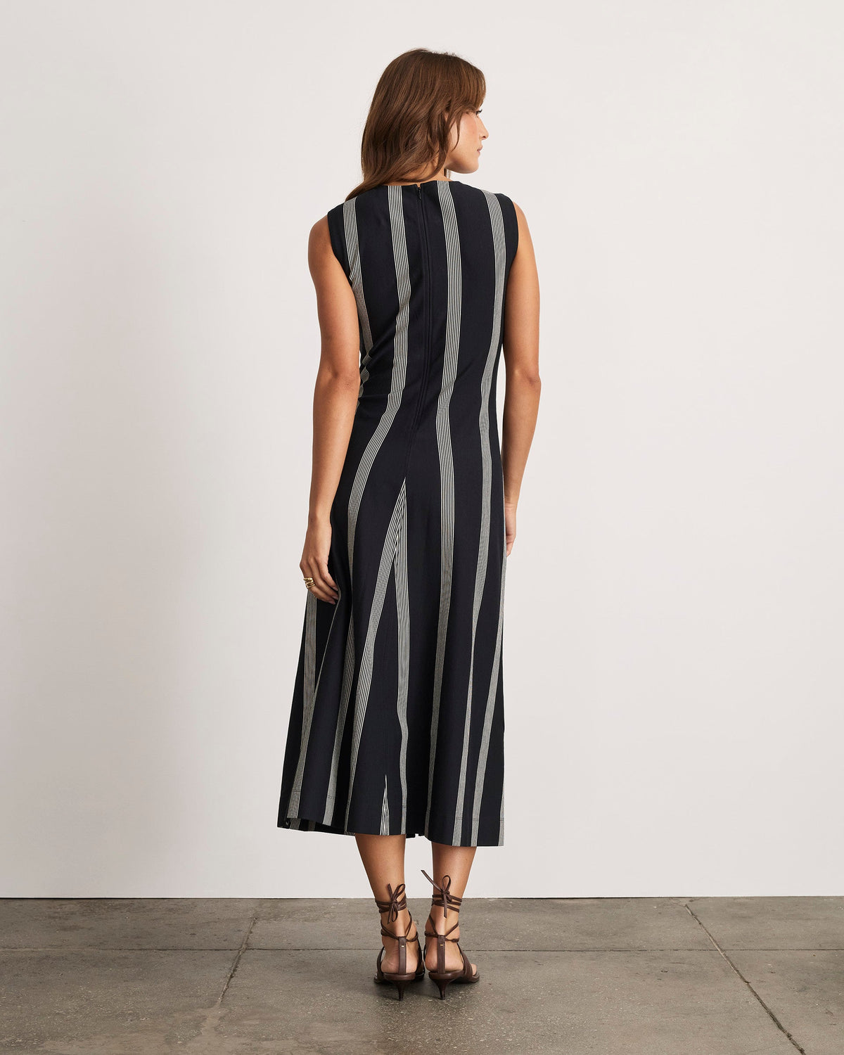 Theo Dress in Black & Cream