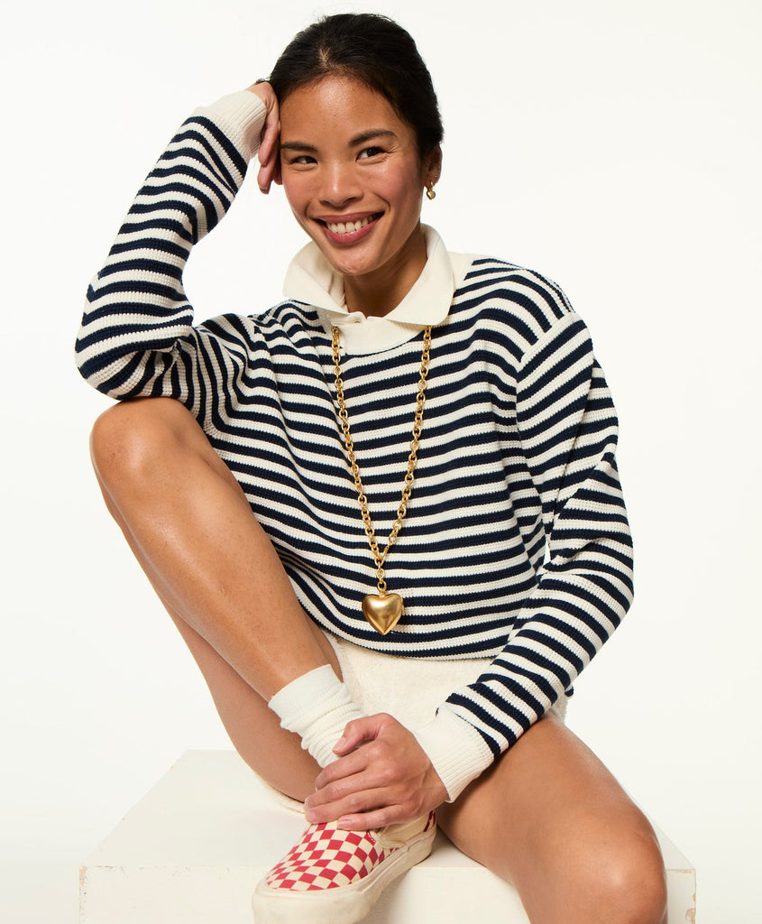 The Itsy Bitsy Heart Earrings in Gold