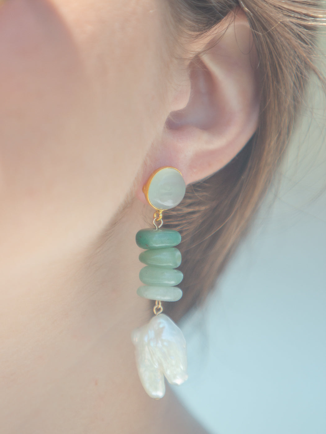 Tia Earrings in Green