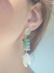 Tia Earrings in Green