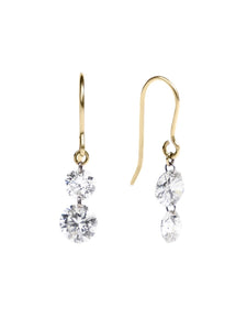 Round 3 Carat Floating Diamond Earrings