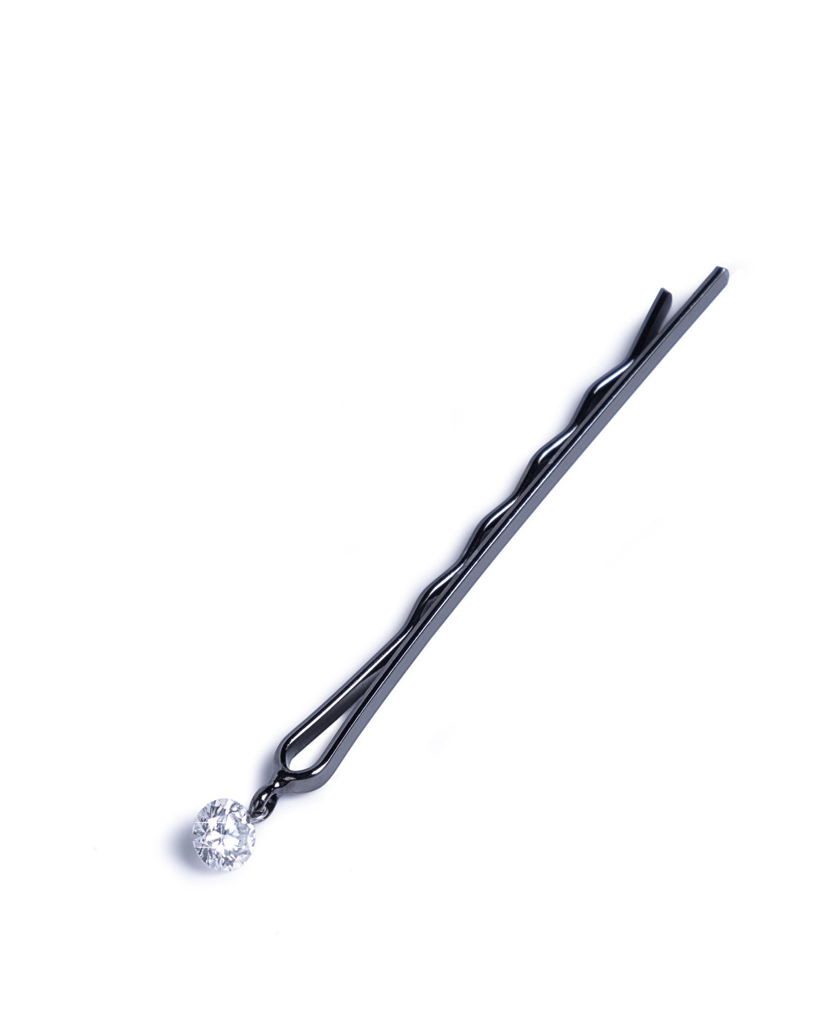 Classic Black Bobbi Pin With Diamond