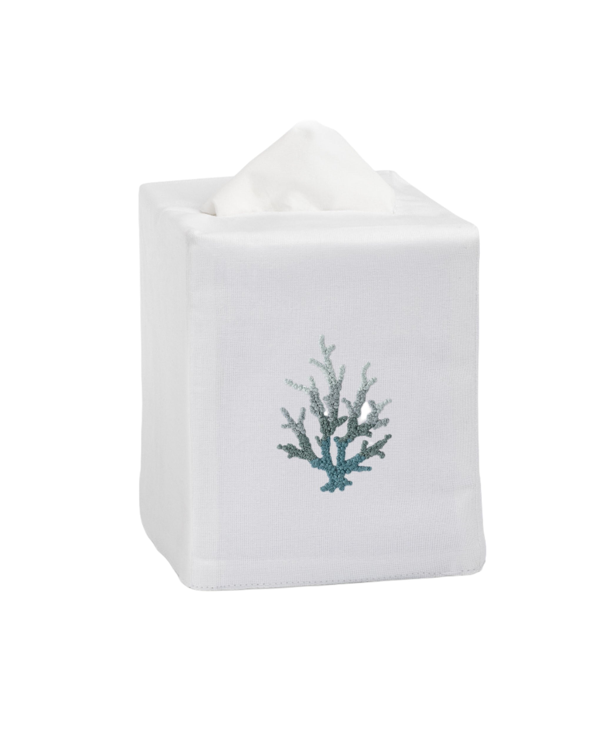 Coral Knot Tissue Box Cover in Blue