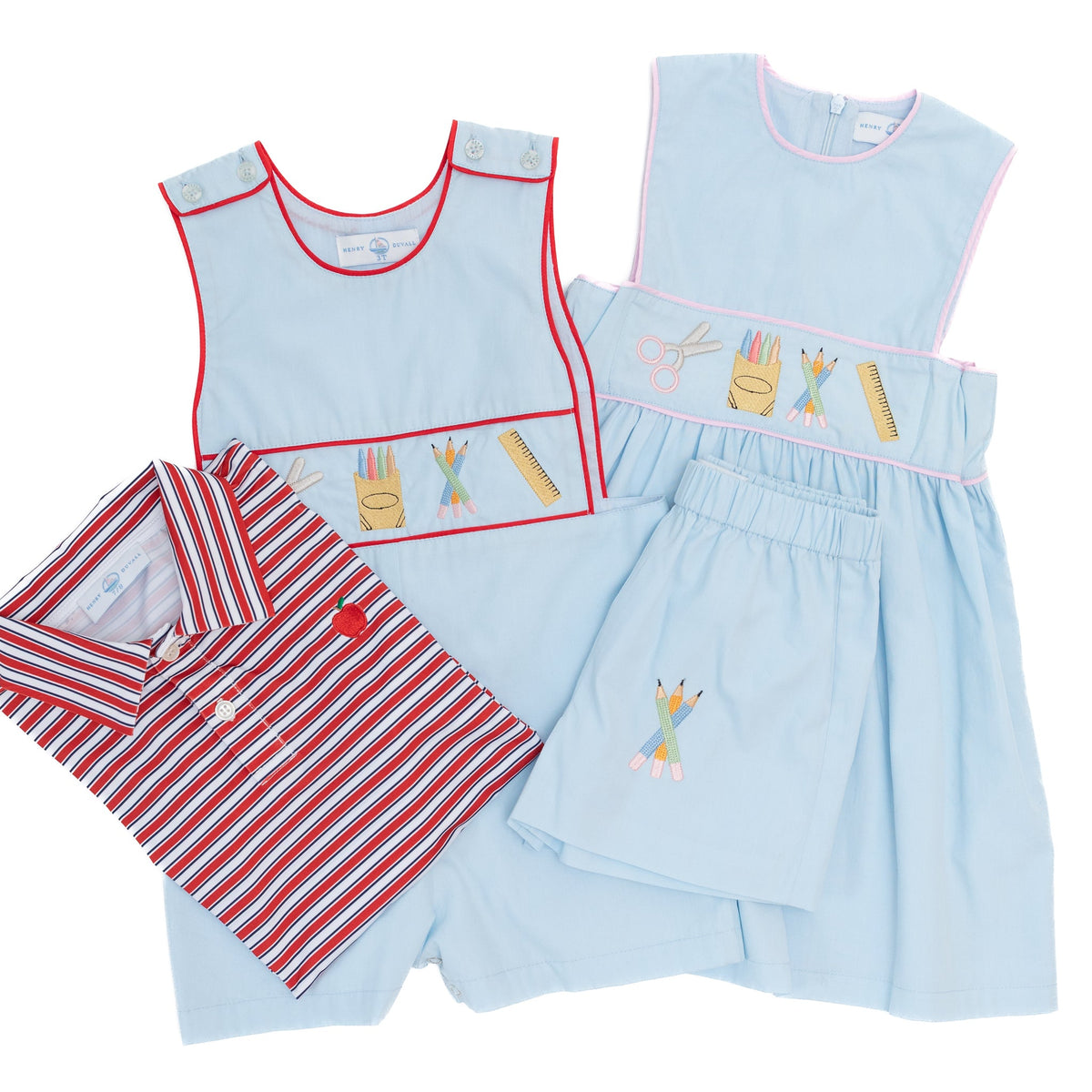 Boys Red Striped Polo - Henry Duvall