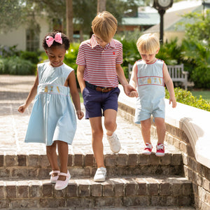 Boys Red Striped Polo - Henry Duvall