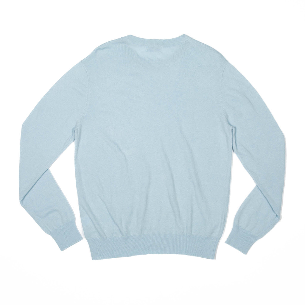 Mens Christopher Crewneck in Bay Tree Blue - Henry Duvall