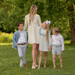 Caroline Dress in Cream Tweed