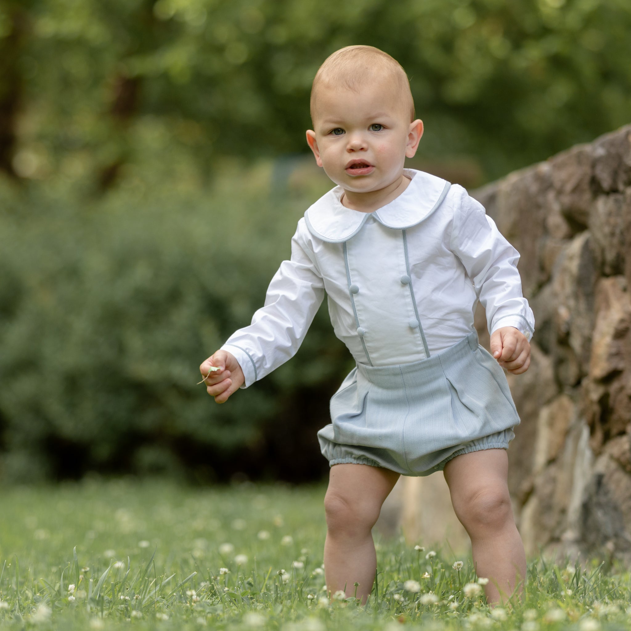 Long Sleeve Barrett Bubble in Hyde Park Herringbone