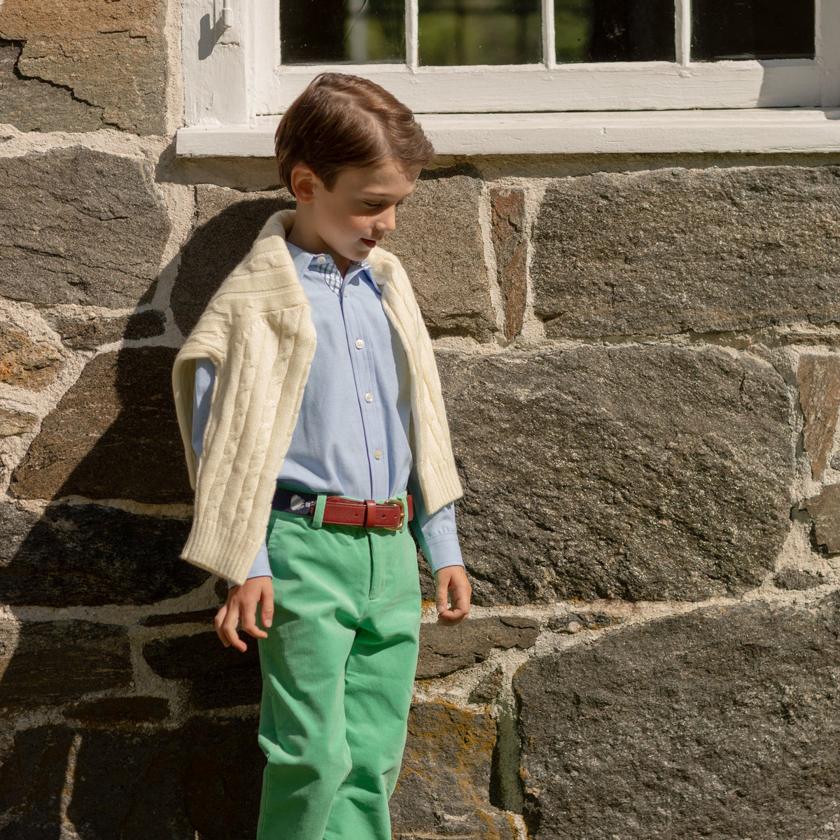 Classic Cable Knit Sweater in 8th Street Ivory