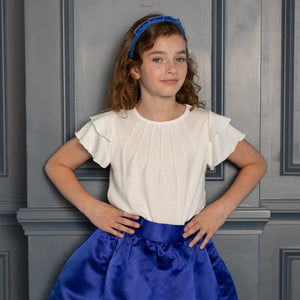 Velvet Crown Headband by Eva’s House, European-style girls crown headband made from soft velvet, perfect fall accessory for dressy or coordinated family looks