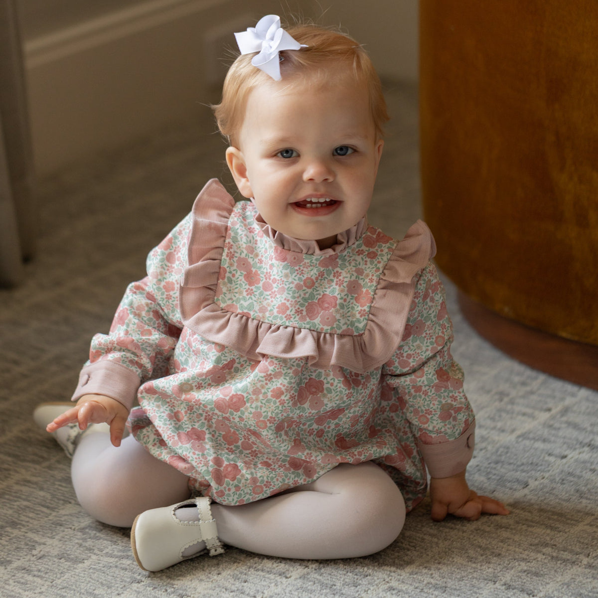 White Microfiber Tights for girls, toddlers, and babies, 2 pair pack of smooth, no-bunch tights designed to coordinate with Henry Duvall’s Fall Collection