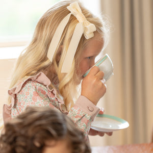 Velvet Jane Bow by Winn & William, handcrafted velvet hair bow with alligator clip, classic fall accessory for girls.
