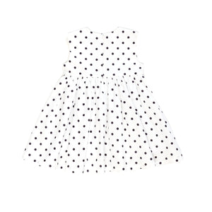 Betsy Dress in Narragansett Navy Polka Dots