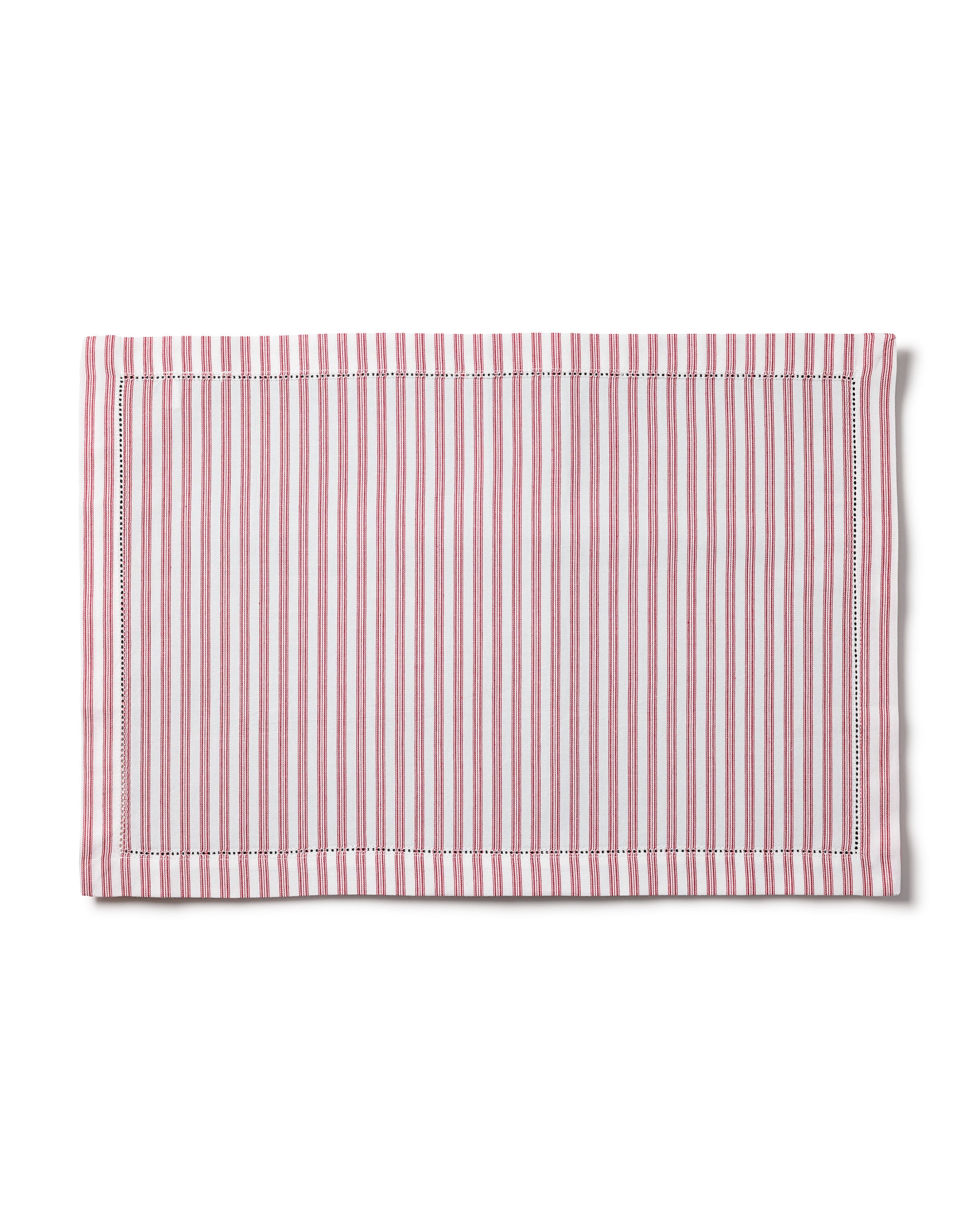 Signature Twill Placemats in Antique Red Ticking
