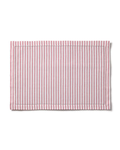 Signature Twill Placemats in Antique Red Ticking