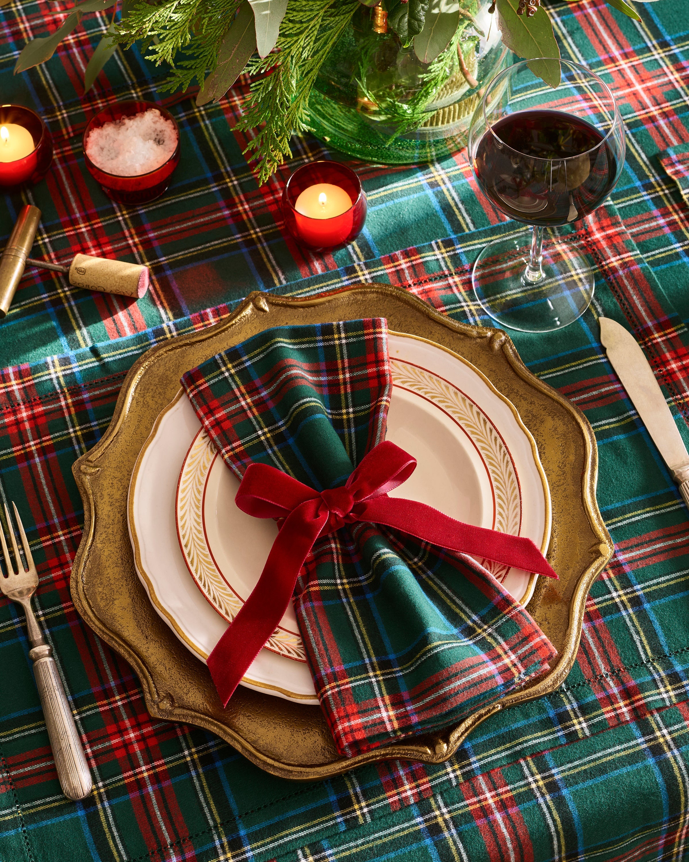 Signature Twill Napkins in Kensington Tartan, Set of 4