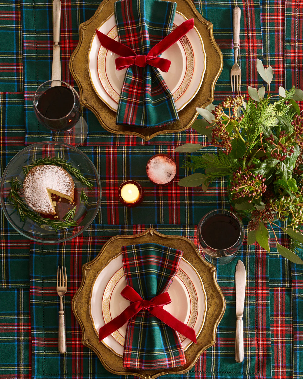Signature Twill Placemats in Kensington Tartan, Set of 4