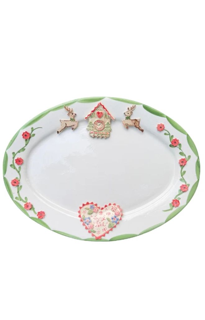 Personalized Christmas Platter in Swiss Clock