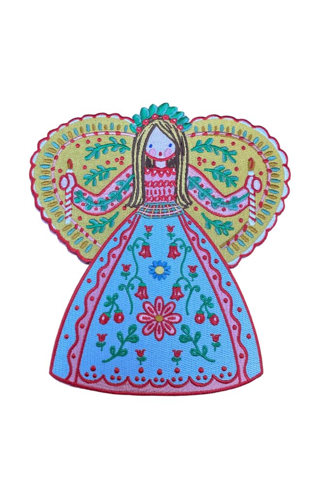 Embroidered Angel Christmas Tree Topper