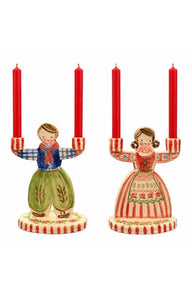 Man and Woman Handmade Candlestick Holders