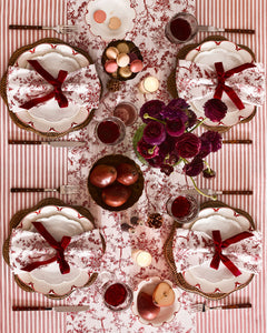 Signature Twill Table Runner in Red Timeless Toile