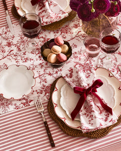 Signature Twill Table Runner in Red Timeless Toile