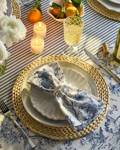 Signature Twill Napkins in Navy Gingham, Set of 4