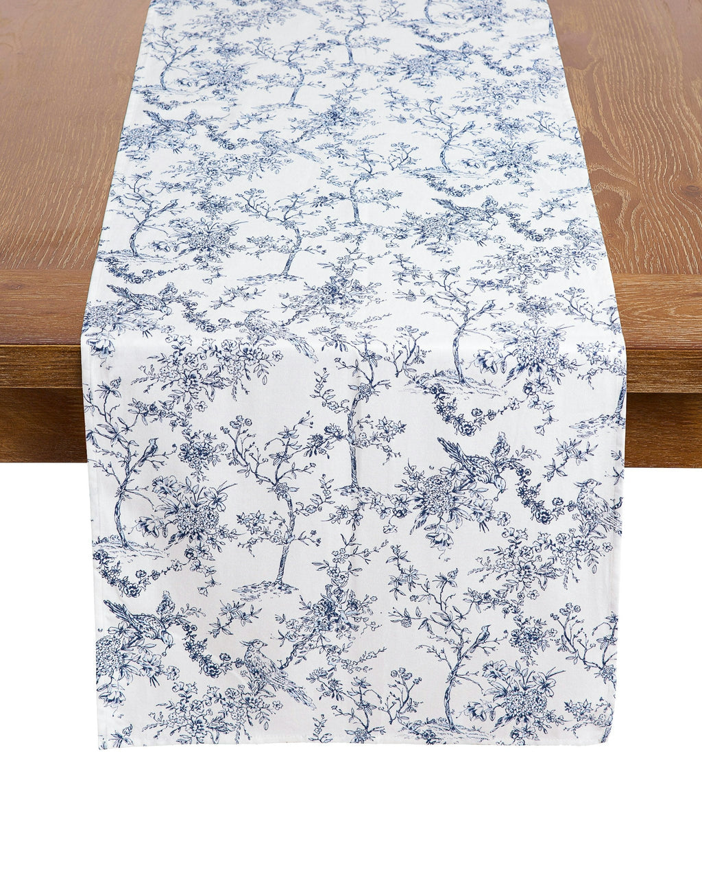 Signature Twill Runner in Navy French Ticking