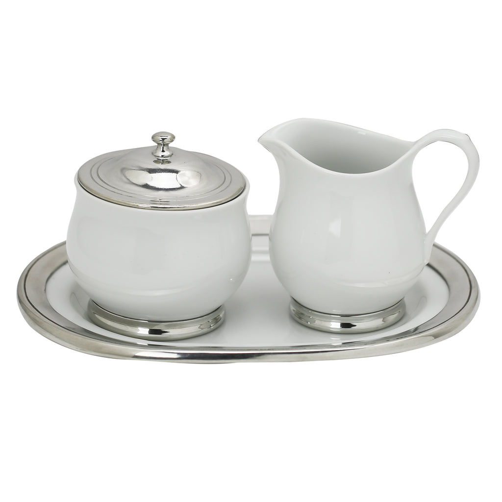 Talbot Manor Sugar & Creamer Set on Tray