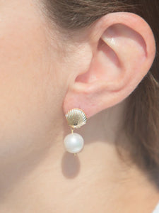Tori Earrings in Gold & White