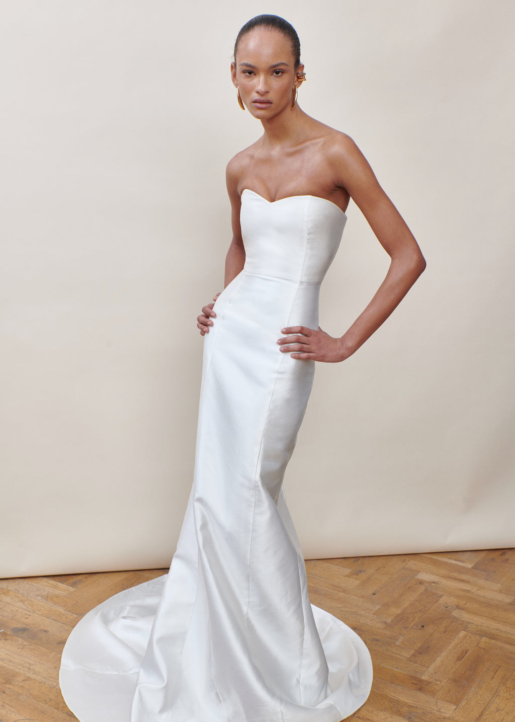 Strapless Silk Mikado Dress