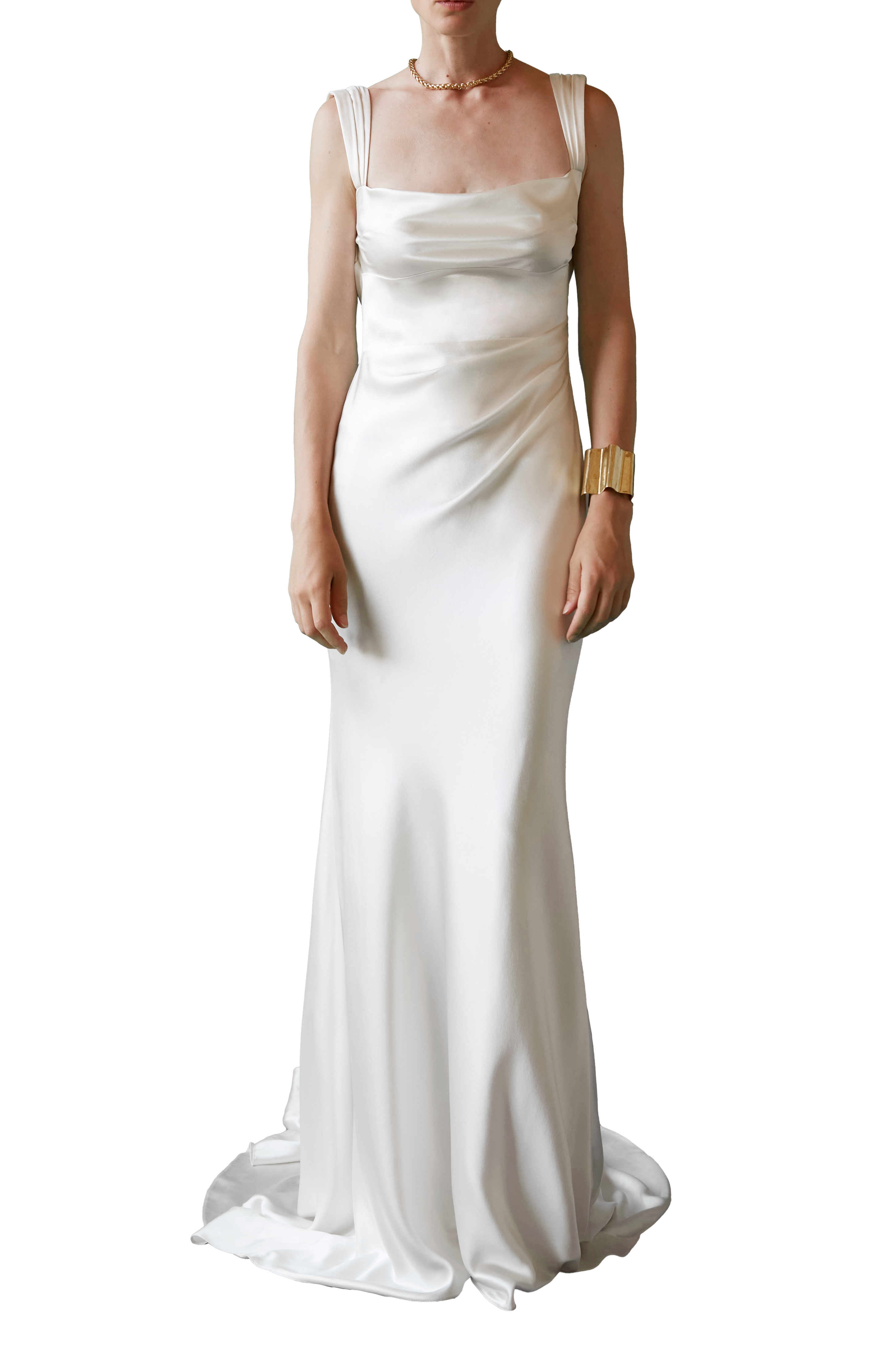 Backless Gown with Pearl Strap | STYLE 167