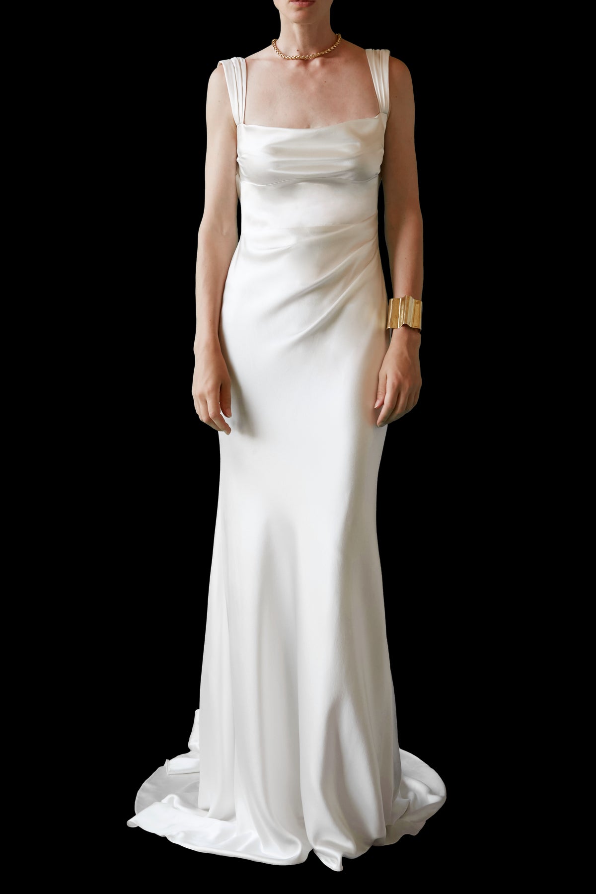 Backless Gown with Pearl Strap | STYLE 167