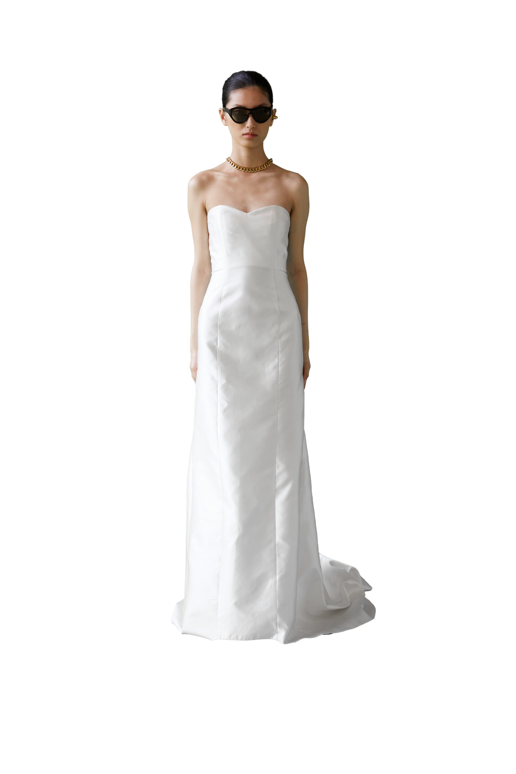 Strapless Silk Mikado Dress