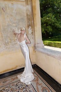 Backless Gown with Pearl Strap | STYLE 167