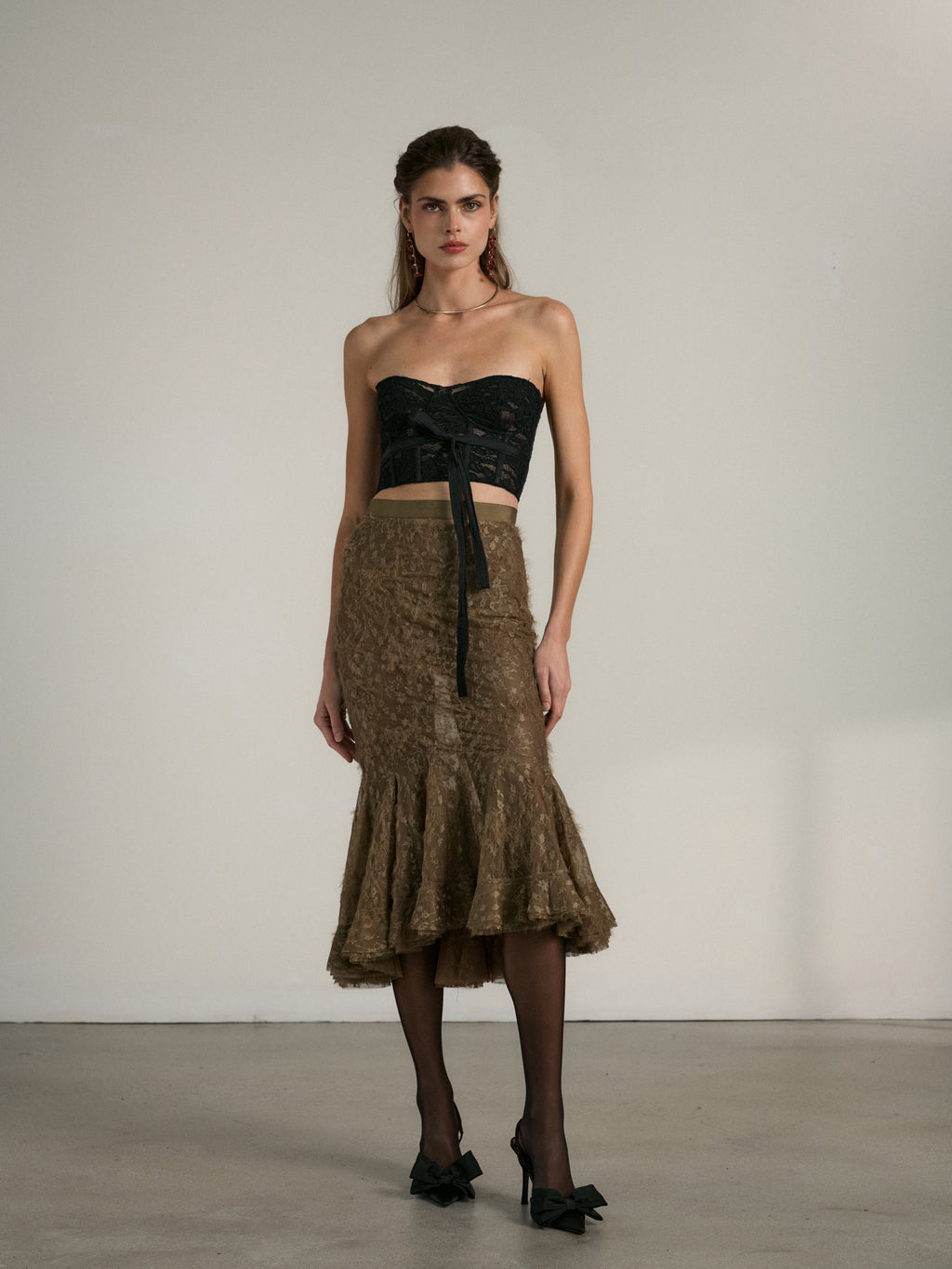 The Totana Top in Black Lace