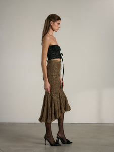 The Totana Top in Black Lace